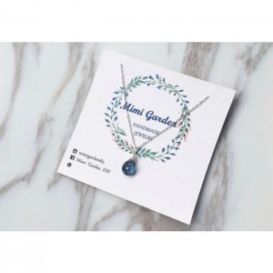倫敦藍石英石許願頸鏈/吊墜頸鏈 - London blue quartz wishing necklace/ pendant necklace #10022